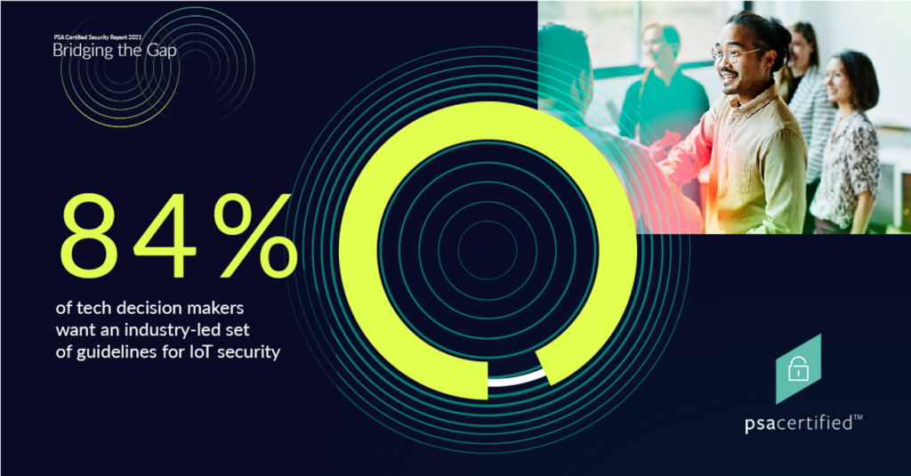 The PSA Certified 2021 Security Report found an overwhelming desire for an industry led set of IoT security guidelines. 