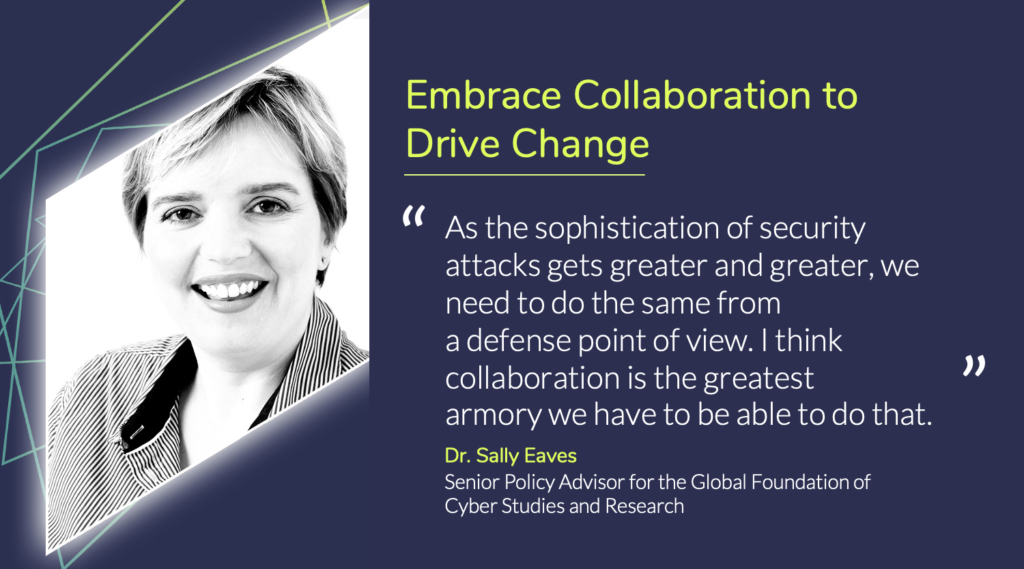 Dr. Sally Eaves advocates industry collaboration to help solve the challenges of IoT security.
