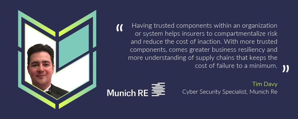 Quote from Tim Davy, Cyber Security Specialist, Munich Re