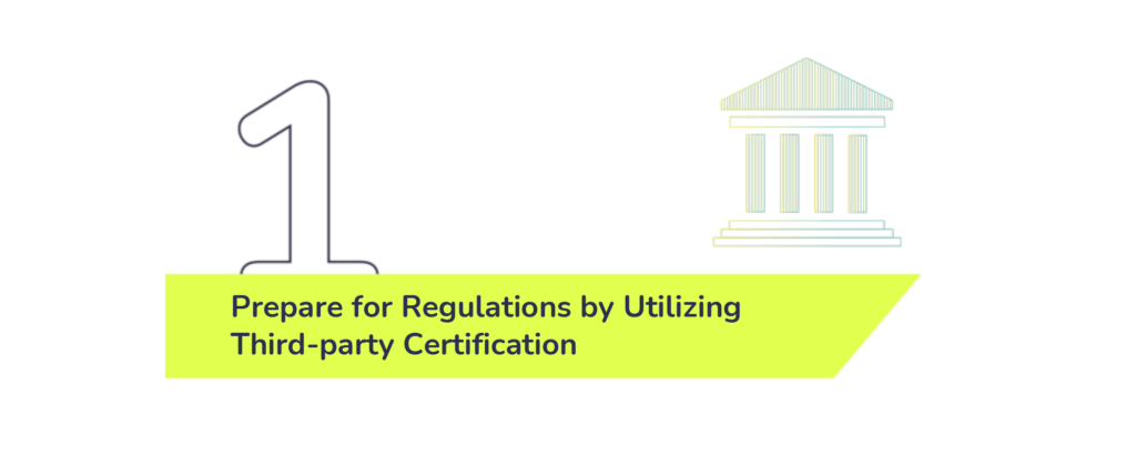 Prepare for regulations by utilising third-party certification